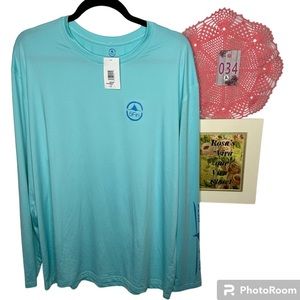 NWT 5Fin Trashmarlin Long Sleeve Blue Shirt Size Large